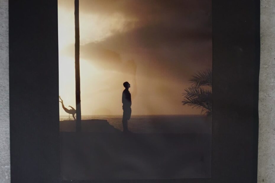 siluette im Abendlicht, warten und refektieren,neustart50