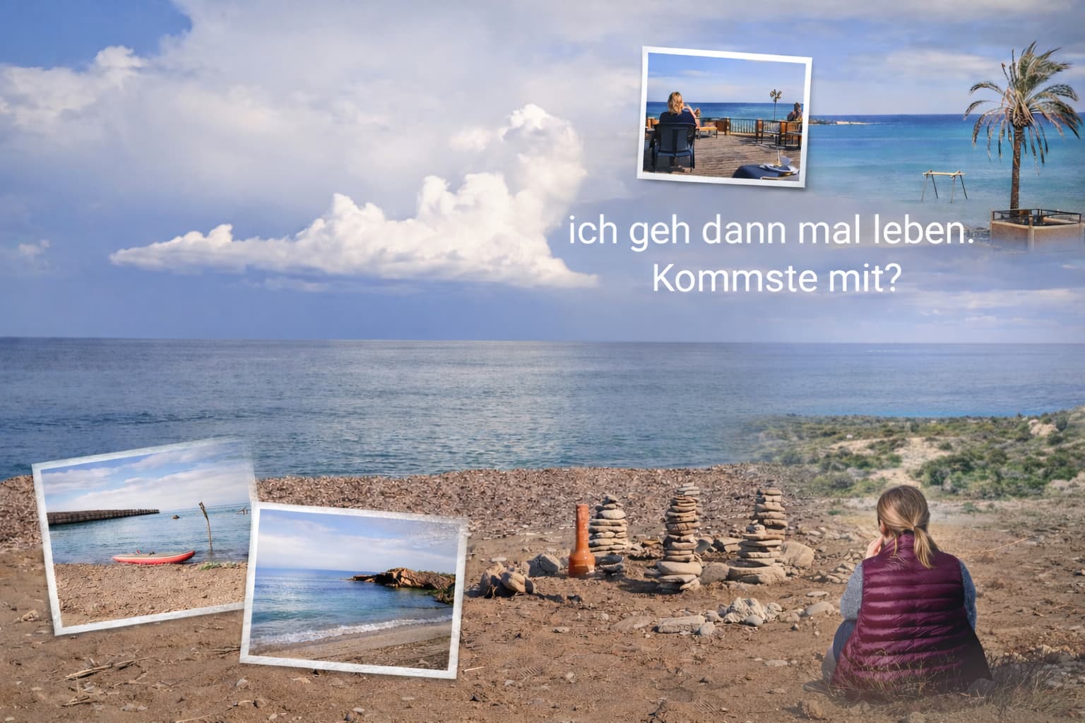 strandmomente mit Frau, neustart50