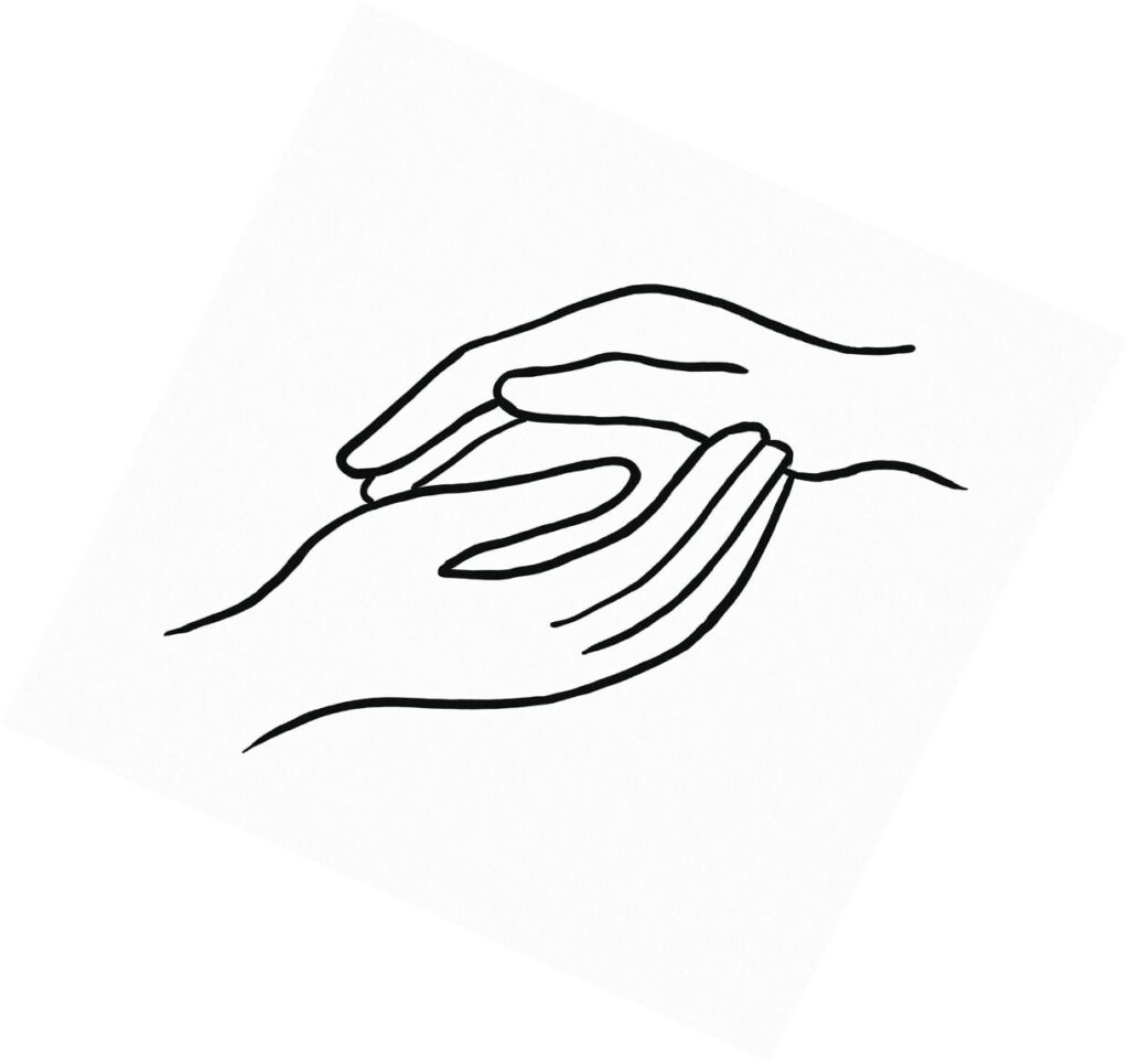 übergabe von aufgaben, zwei Hände