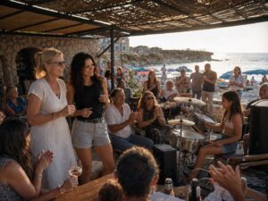 Stranbar mit Livemusik
