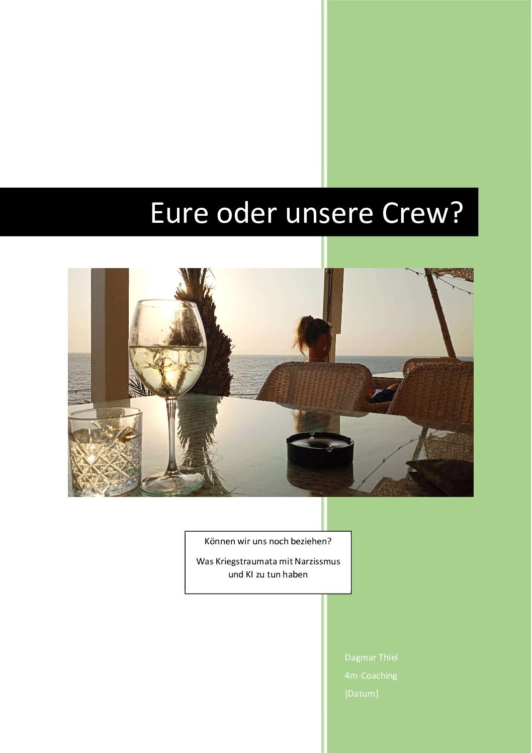 Cover des Essays Eure oder unsere Crew?