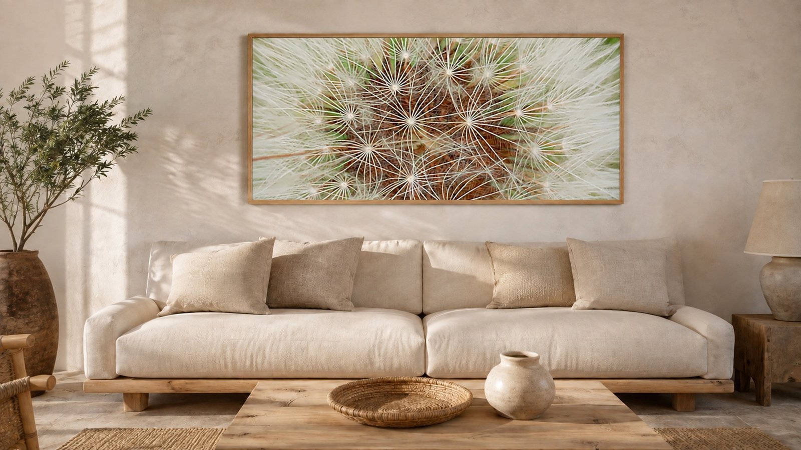 Pusteblume im langen Format 60 mal 110 Zentimeter